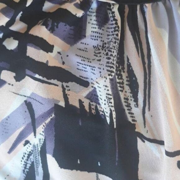 Vtg 80's Dress Open Racerback‎ Tank Graffiti Slip Overall Splatter Purple Sz S - Picture 4 of 7